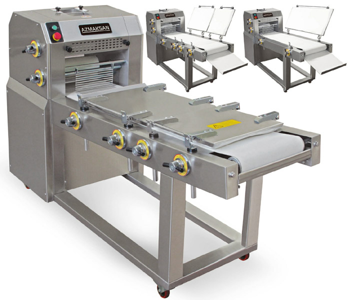 AZMAKSAN; Konya ikinci el döner arabalı fırın, katlı fırın, ikinci el hamur dinlendirme uzun şekil verme makinası,