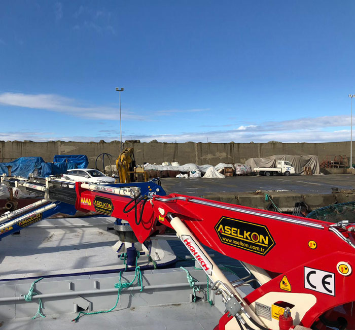 ASELKON; Gemi vinci,  marine crane,  ship crane,  shipping container crane